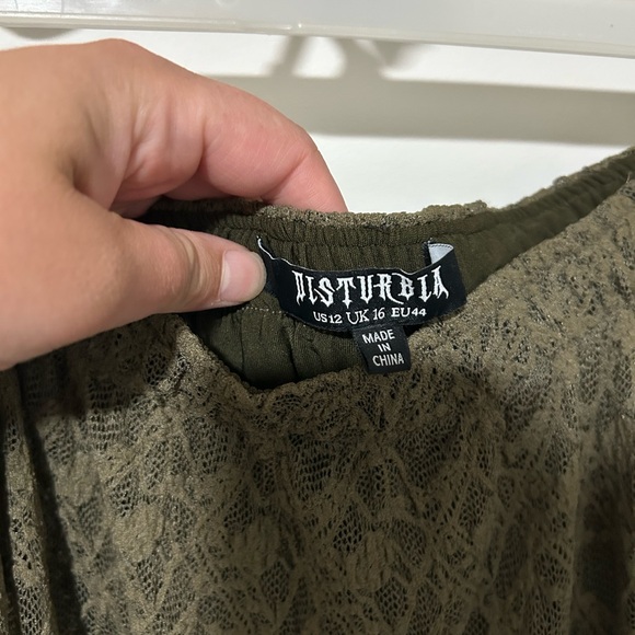 Disturbia Asymmetrical Brown Lace Skirt - Picture 4 of 5